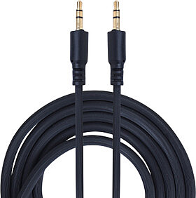 Portronics Konnect AUX 4 POR-1021 2 in 1 Pin Aux Cable (1.5 m, Black)