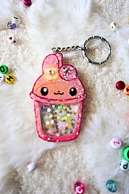 MY MELODY KAWAII SHAKER KEYCHAIN MY MELODY KAWAII SHAKER KEYCHAIN