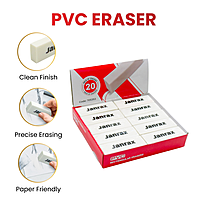 Pack of 20 PVC Rectangular Erasers