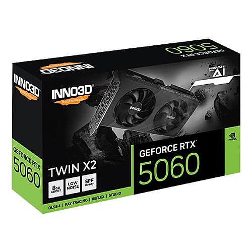 INNO3D GeForce RTX 5060 Twin X2 SFF 8GB GDDR7 Graphics Card – PCIe 5.0