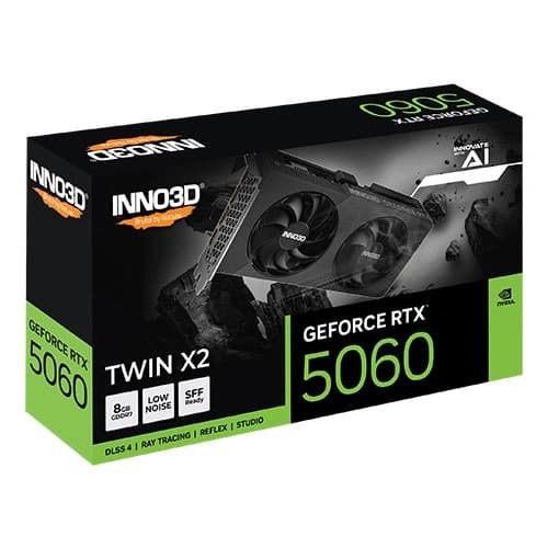 INNO3D GeForce RTX 5060 Twin X2 SFF 8GB GDDR7 Graphics Card – PCIe 5.0