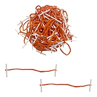 Pack of 100 101mm Plastic End Orange Treasury Tags