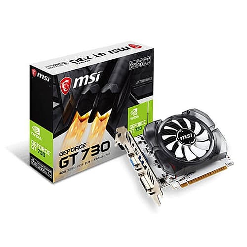 MSI GT 730 4GB DDR3 Graphics Card – 128-Bit | Single Fan | HDMI / DVI / VGA