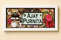 Rectangular Nameplate for entrance door – a highly personalised & useful gift!