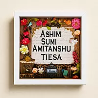 Square Nameplate for your entrance wall - fully custom designed