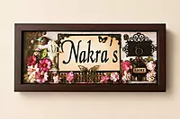 Rectangular Nameplate for entrance door – a highly personalised & useful gift!