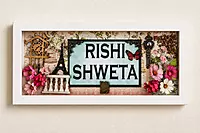 Rectangular Nameplate for entrance door – a highly personalised & useful gift!