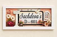 Rectangular Nameplate for entrance door – a highly personalised & useful gift!