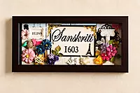 Rectangular Nameplate for entrance door – a highly personalised & useful gift!