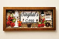 Rectangular Nameplate for entrance door – a highly personalised & useful gift!