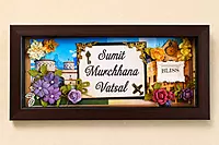 Rectangular Nameplate for entrance door – a highly personalised & useful gift!