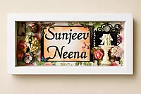 Rectangular Nameplate for entrance door – a highly personalised & useful gift!