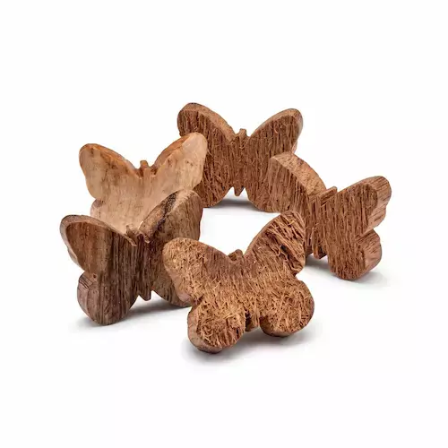 Natural coconut butterfly chips 5 cm for bird toys and chew toys