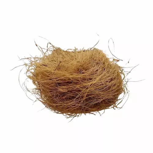 Natural coconut coir fiber nest for bird toy making and nesting material
