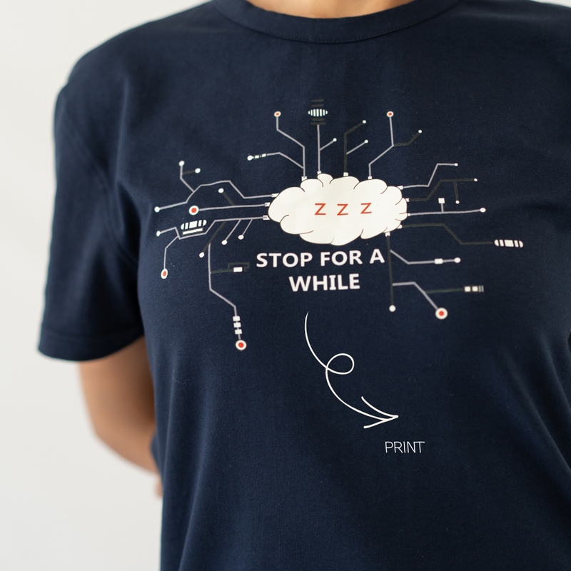 STAY IN- Navy Tee