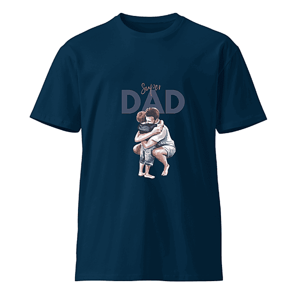 Super Dad Unisex Round Neck Cotton T-shirt 220 GSM