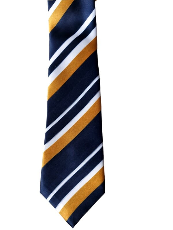 Navyblue & Golden Striped Necktie
