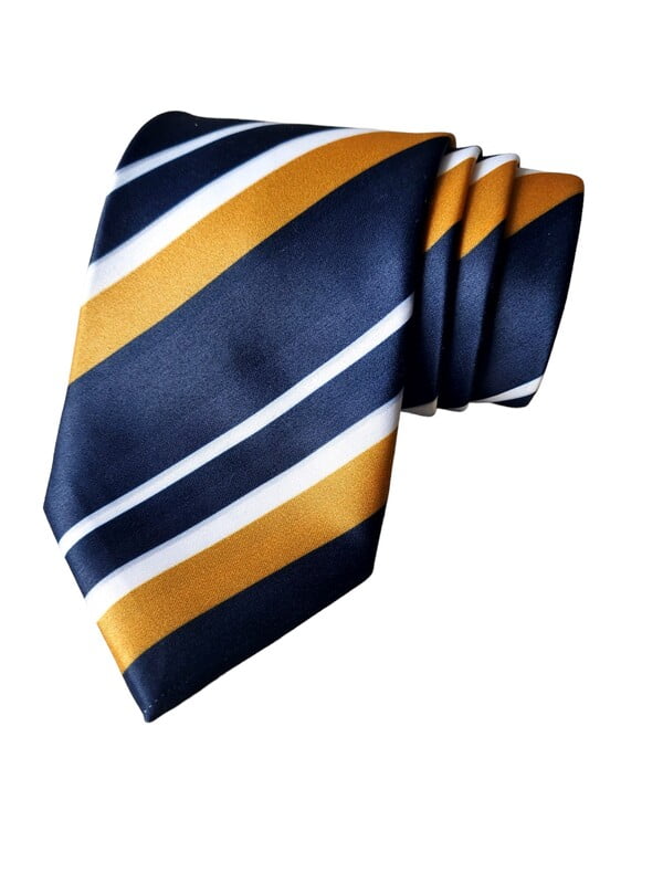 Navyblue & Golden Striped Necktie