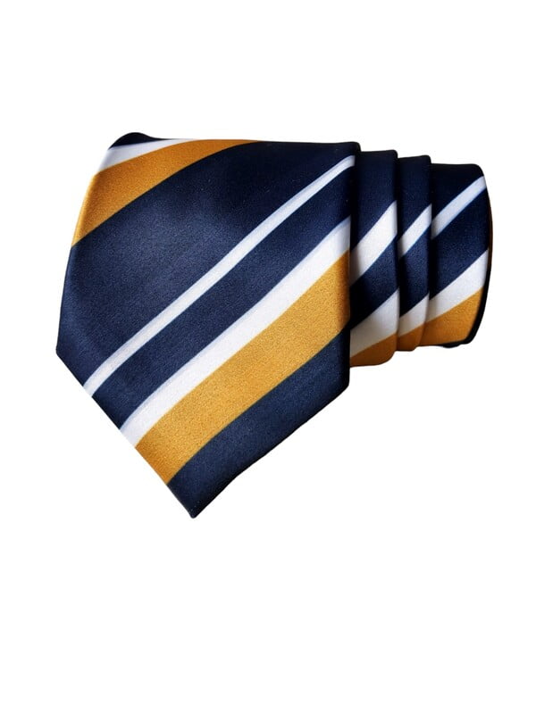 Navyblue & Golden Striped Necktie