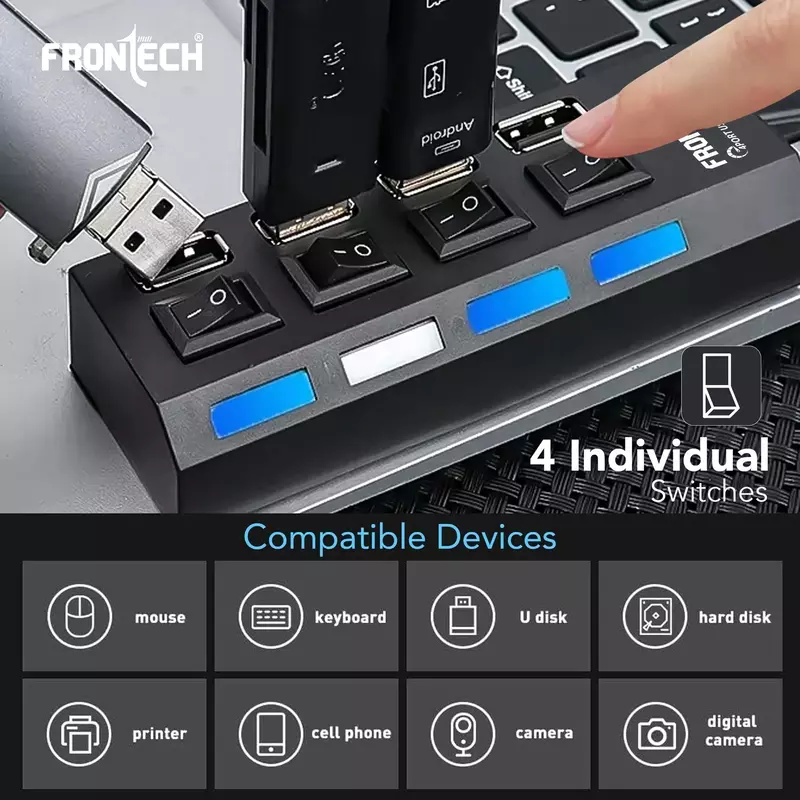 Frontech 4 Port HUB