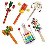 Channapatna Toys Wooden Baby Rattle Toy