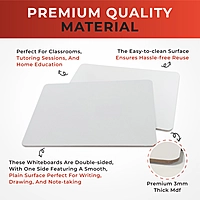 Pack of 6 Rigid MDF Plain A4 Whiteboards