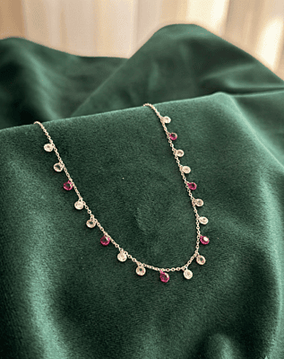 925 Silver Rosé Garden Shimmer Necklace