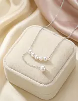 925 Silver Luminescent Pearl Cascade Necklace