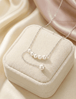 925 Silver Luminescent Pearl Cascade Necklace