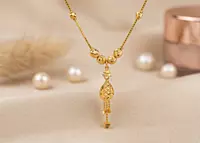 18 kt Gold Gilded Teardrop Necklace