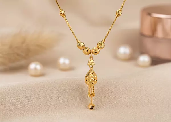 18 kt Gold Gilded Teardrop Necklace