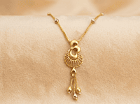 18 kt Gold Ethereal Crescent Necklace