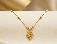 18 kt Gold Weaved Heart Necklace