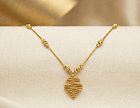 18 kt Gold Weaved Heart Necklace