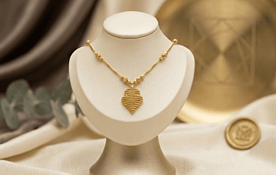18 kt Gold Weaved Heart Necklace