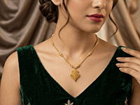 18 kt Gold Weaved Heart Necklace