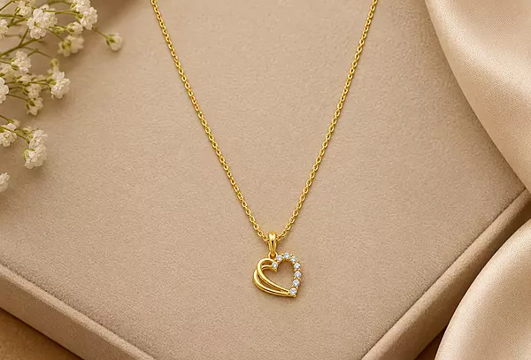 18 kt Gold Intertwined Hearts Necklace