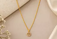 18 kt Gold Halo Heart Necklace