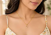 18 kt Gold Halo Heart Necklace