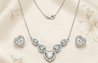 925 Silver Heart of the Tide Necklace Set