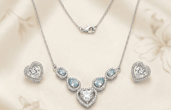 925 Silver Heart of the Tide Necklace Set