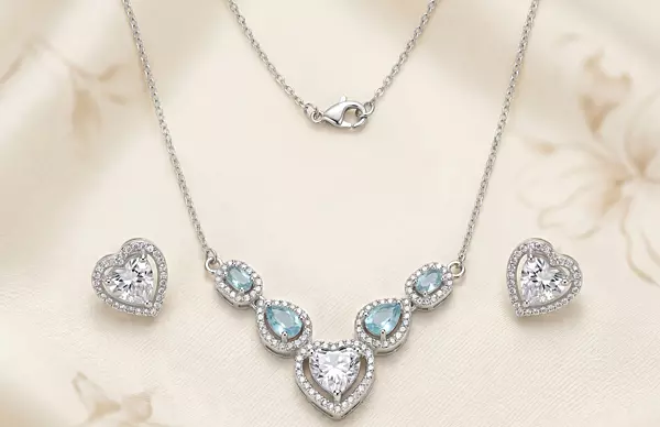 925 Silver Heart of the Tide Necklace Set