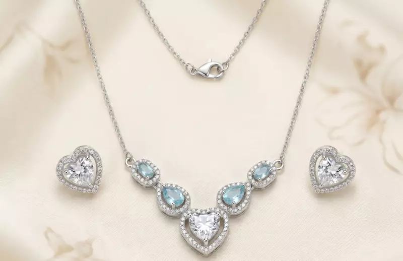 925 Silver Heart of the Tide Necklace Set