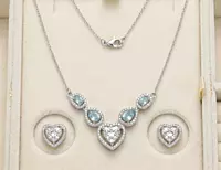 925 Silver Heart of the Tide Necklace Set
