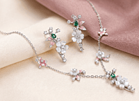 925 Silver Sakura Dream Necklace Set