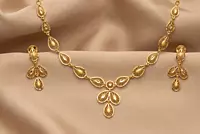 18 kt Gold Divine Gold Lace Necklace Set