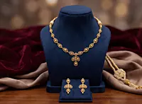 18 kt Gold Divine Gold Lace Necklace Set