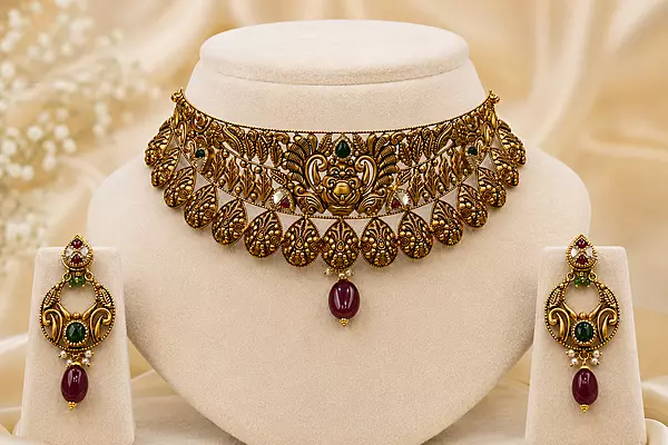 18 kt Gold Royal Heirloom Choker Set