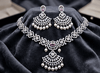 925 Silver Rose Royale Pearl Necklace Set