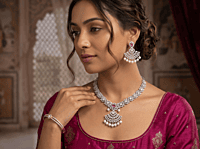 925 Silver Rose Royale Pearl Necklace Set